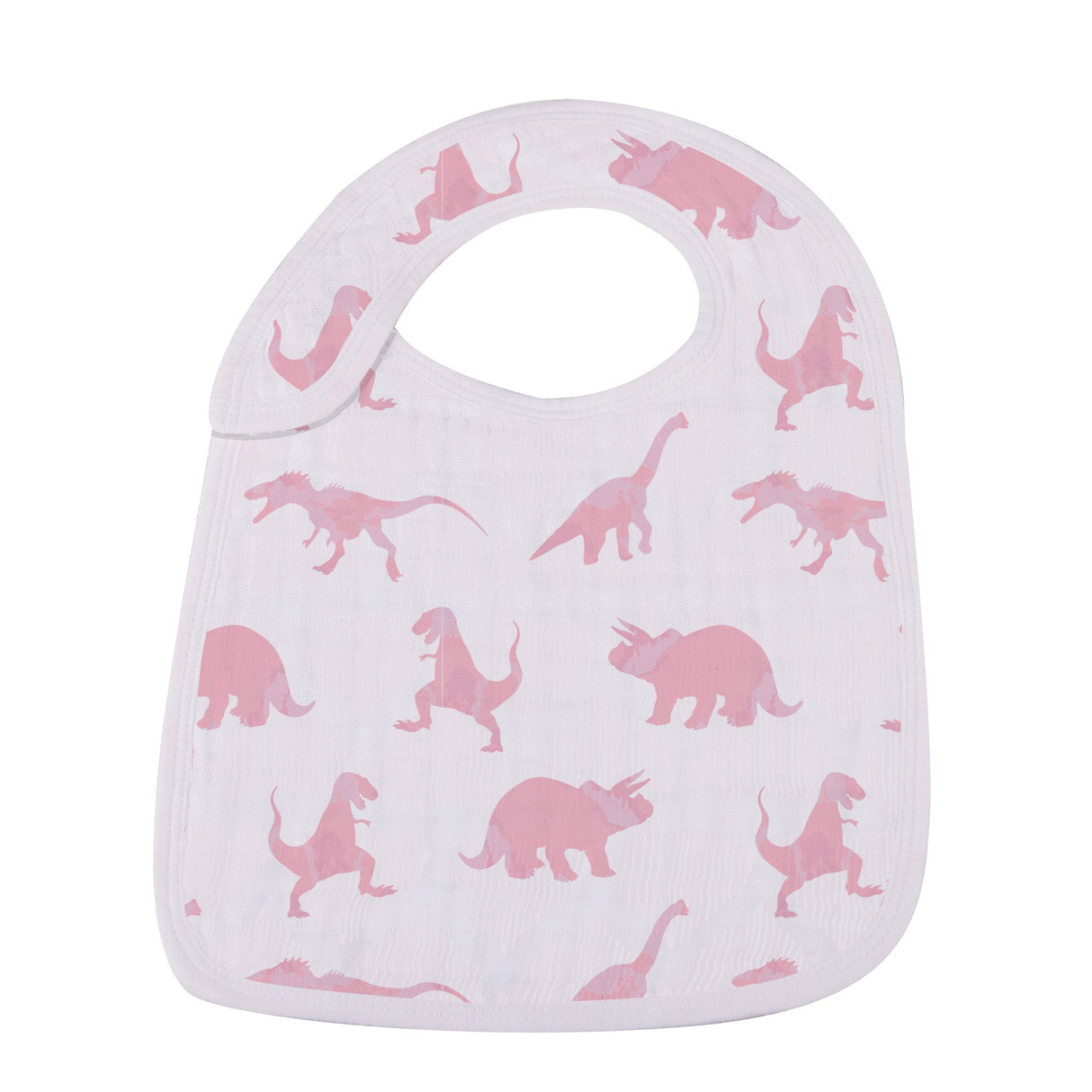 Pretty In Pink Bamboo Snap Bibs 3PK-2