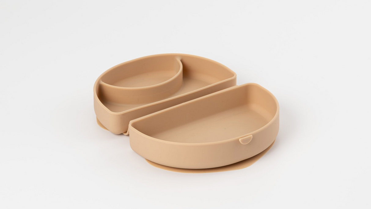 Silifold: Compact Children's Portable Plate - Almond Butter - Sumiye Co