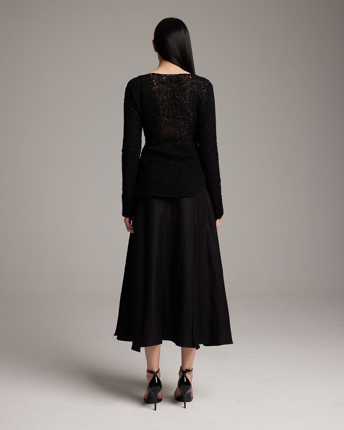 Flammé Loose Knit Long Sweater - Sumiye Co