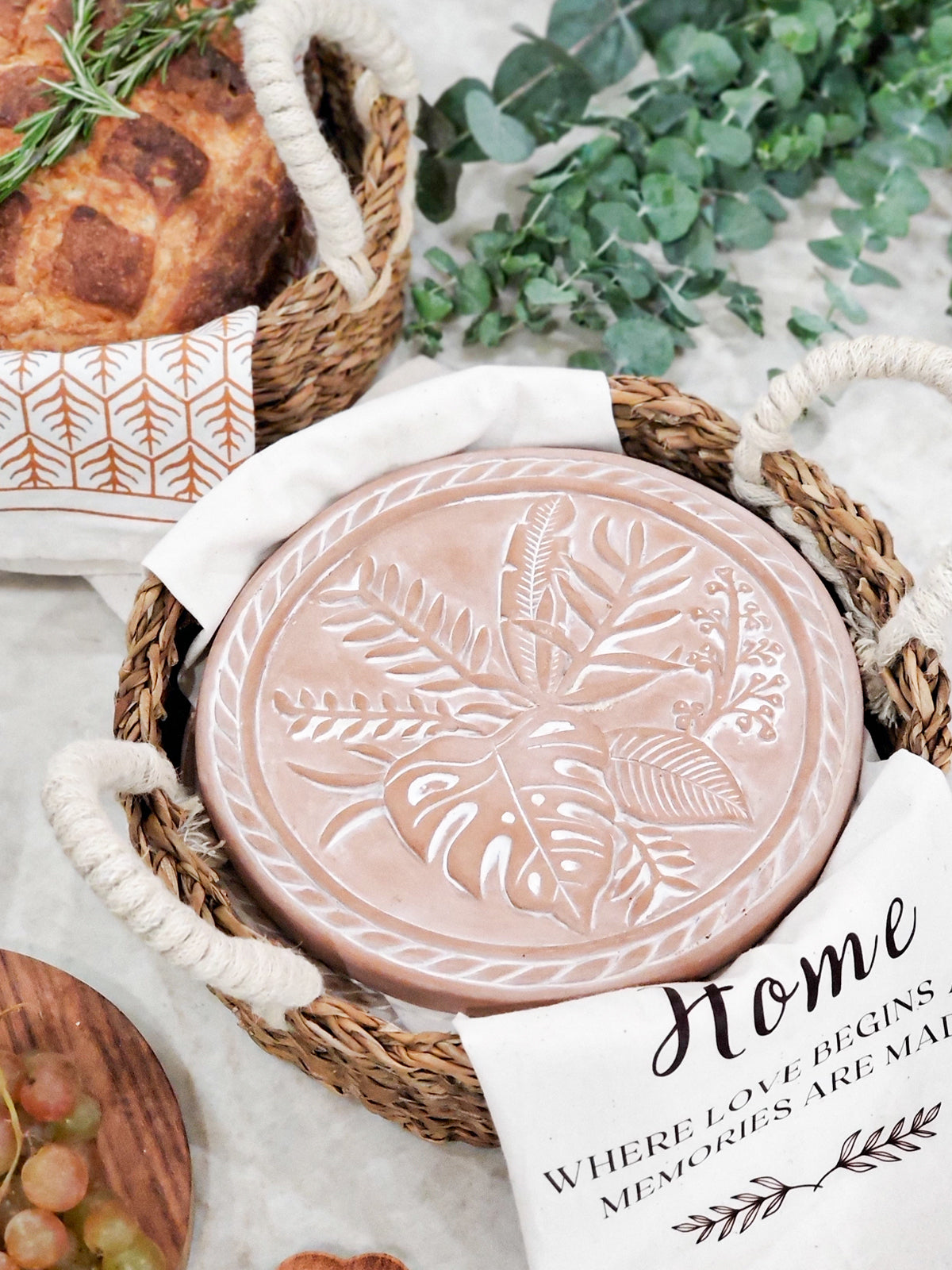 Bread Warmer & Basket - Plant Round-4