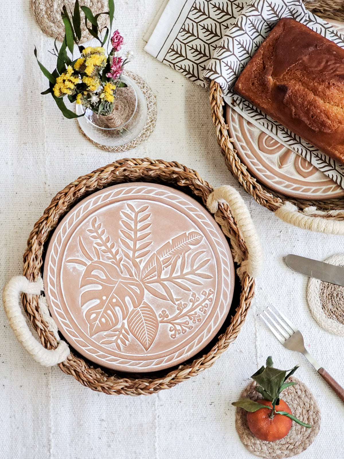 Bread Warmer & Basket - Plant Round-4