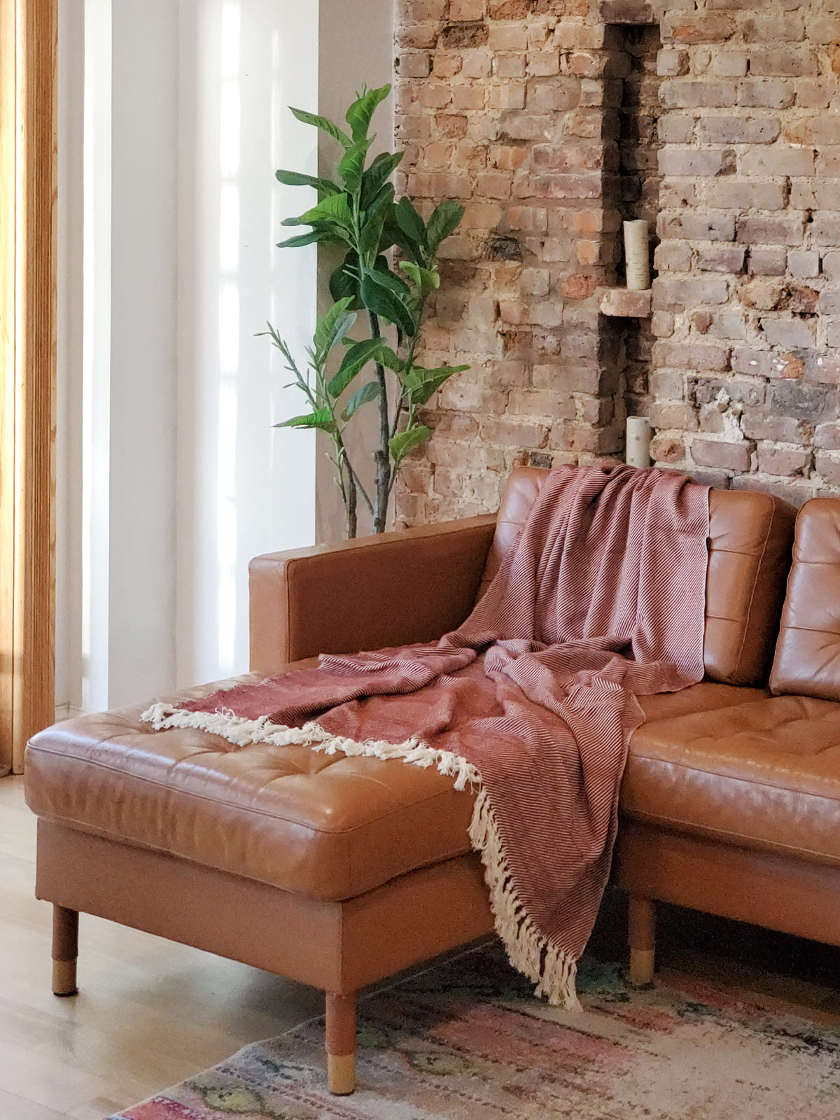 Artisanal Handwoven Cotton Throw Blanket-4