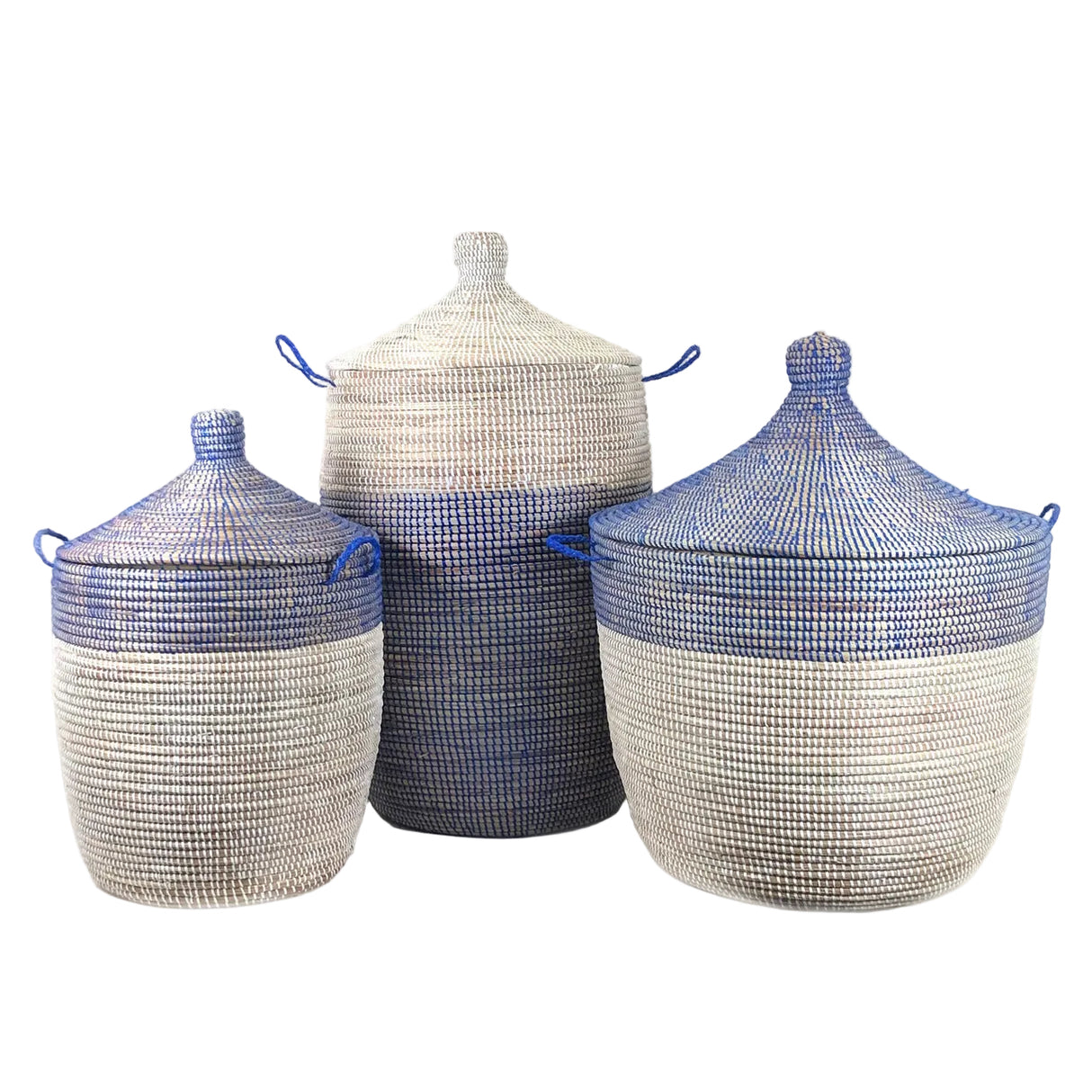 Medium Two-Tone Basket - Navy + White - Sumiye Co