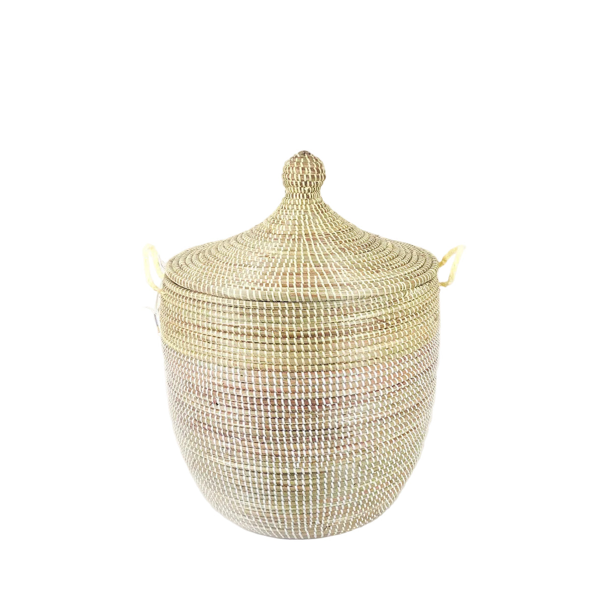 Medium Two-Tone Basket - Natural + White - Sumiye Co