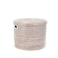 Flat Lid Basket White - 14" x 18" | Handwoven Storage Basket