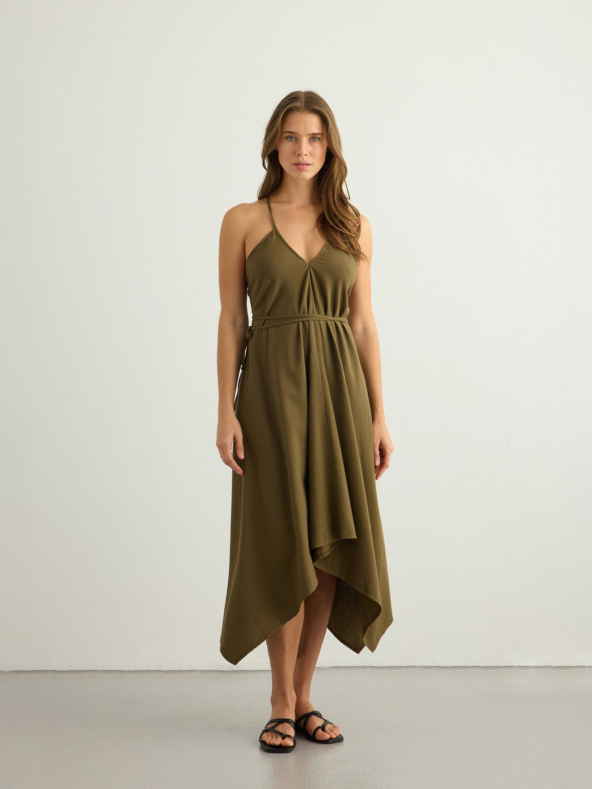 Sage Maxi Dress - Khaki Green - Sumiye Co