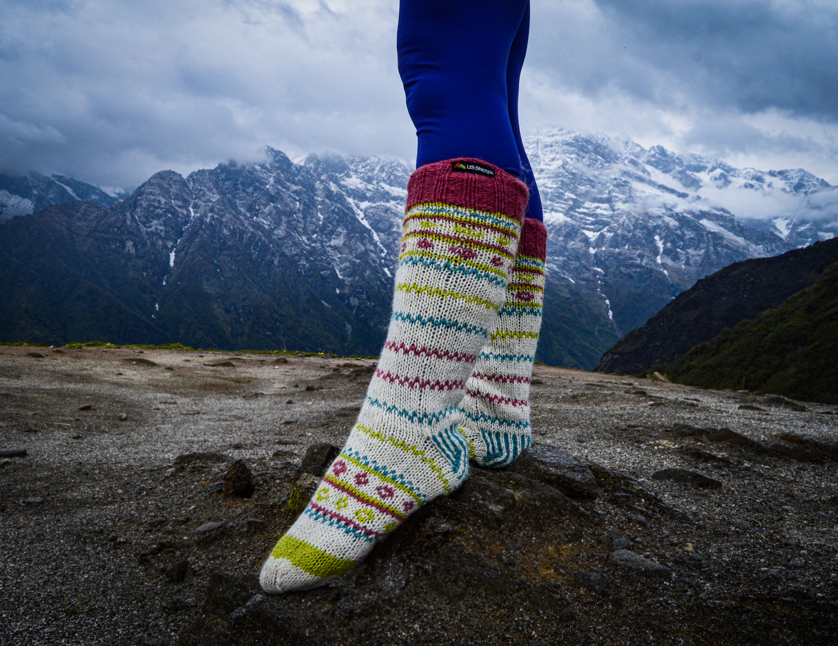 Sherpa Socks Green - Sumiye Co