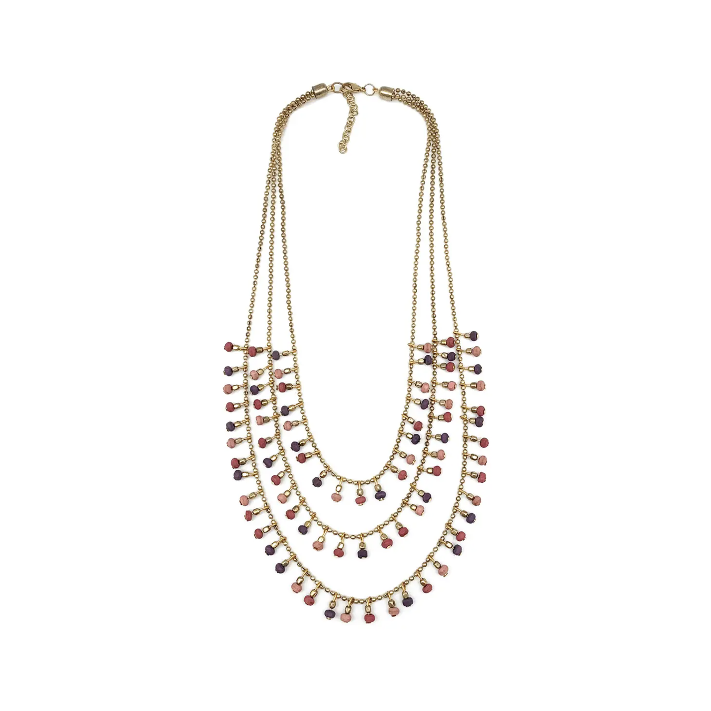 Necklace | Layered Mulberry Artisan Kantha Jewelry