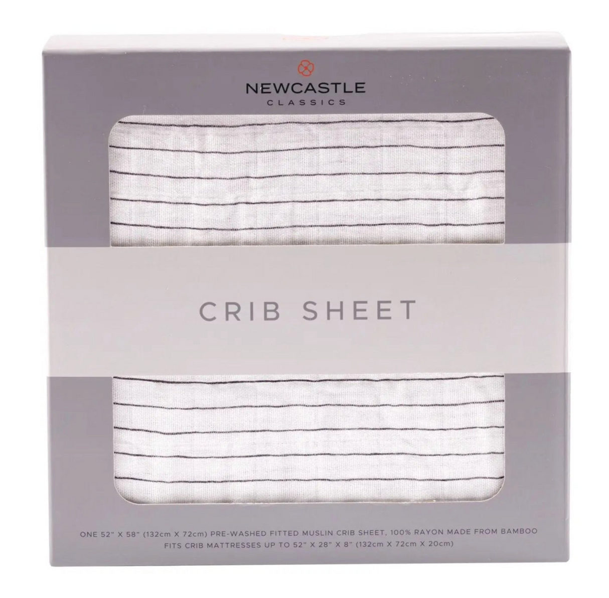 Crib Sheet | Bamboo Muslin - Pencil Stripe - Sumiye Co