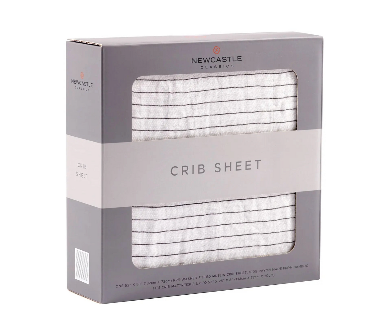 Crib Sheet | Bamboo Muslin - Pencil Stripe - Sumiye Co