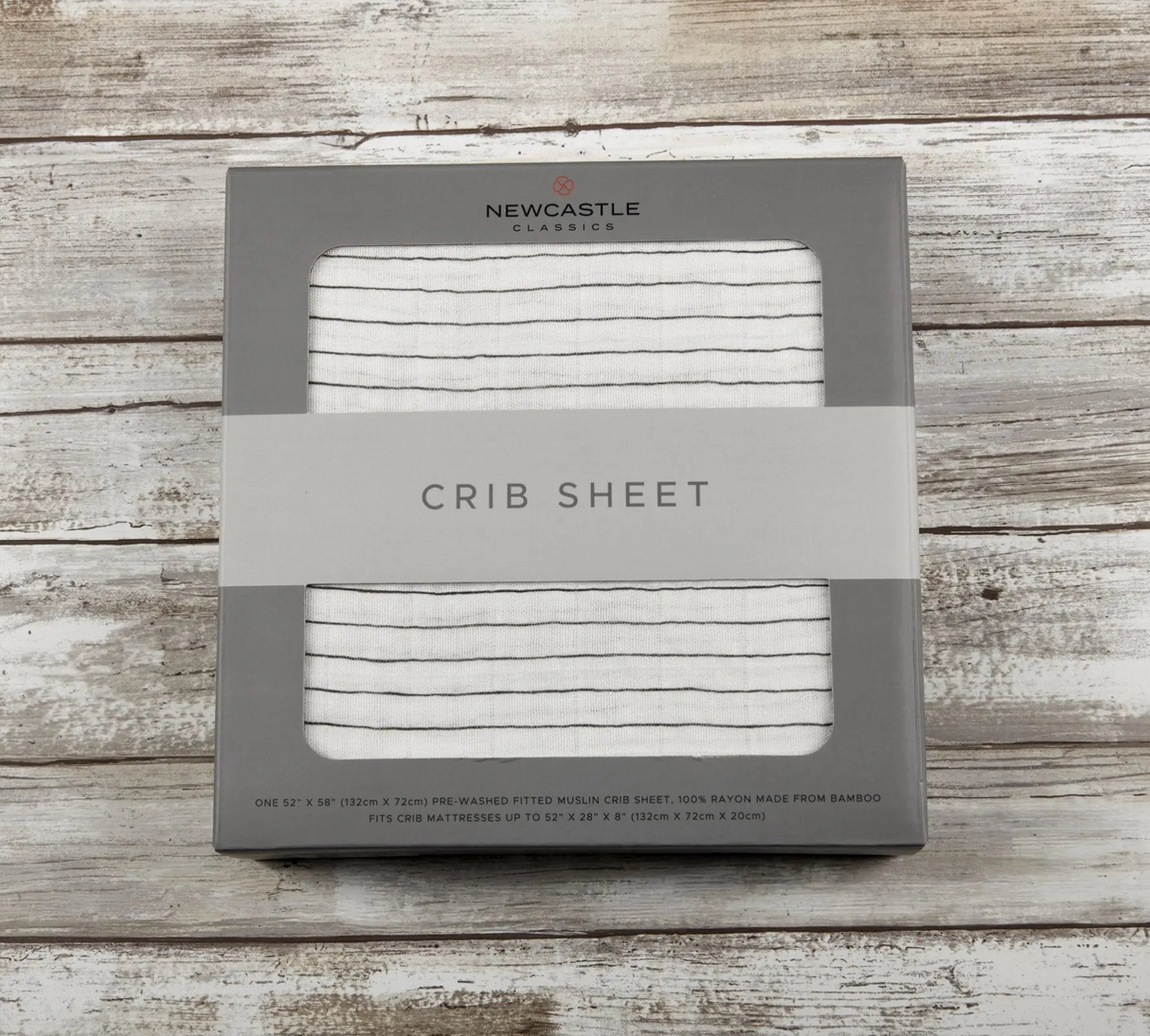 Crib Sheet | Bamboo Muslin - Pencil Stripe - Sumiye Co