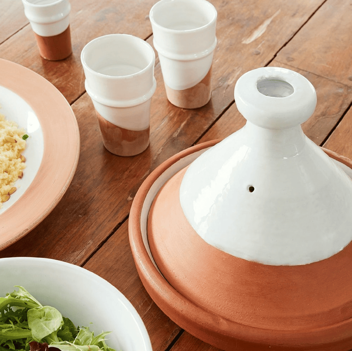 Moroccan Cooking Tagine for Two 9"H x 11"D (4 Colors) - Sumiye Co