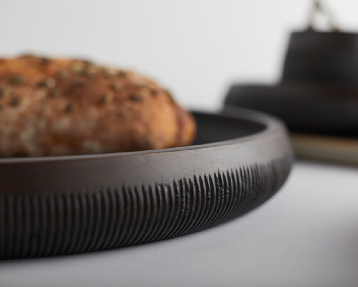 Hand-Carved Mango Wood Large Tray - Sumiye Co