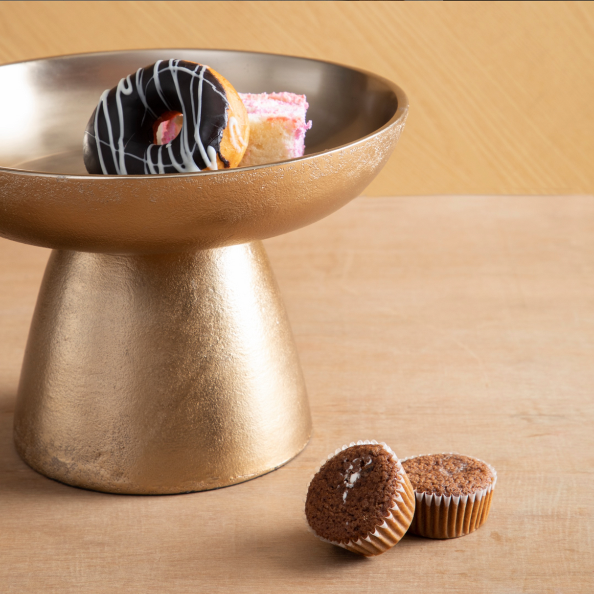 Antique Brass Small Pedestals Set of 2 - Sumiye Co