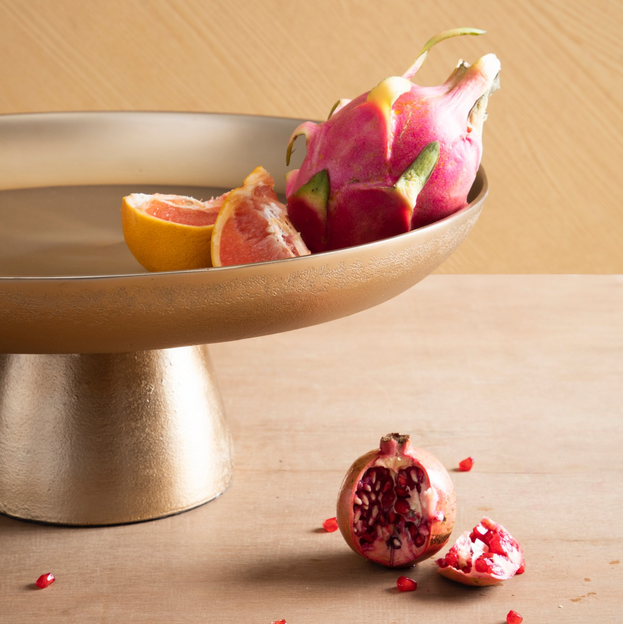 Antique Brass Large Pedestal - Sumiye Co