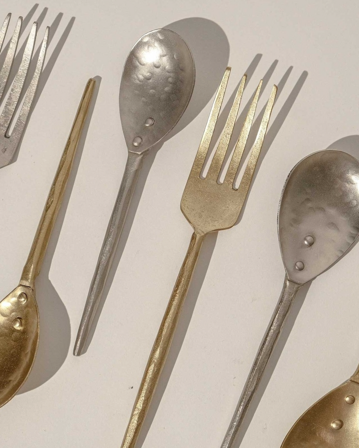 Forge Brass Flatware - Set of 4 - Sumiye Co