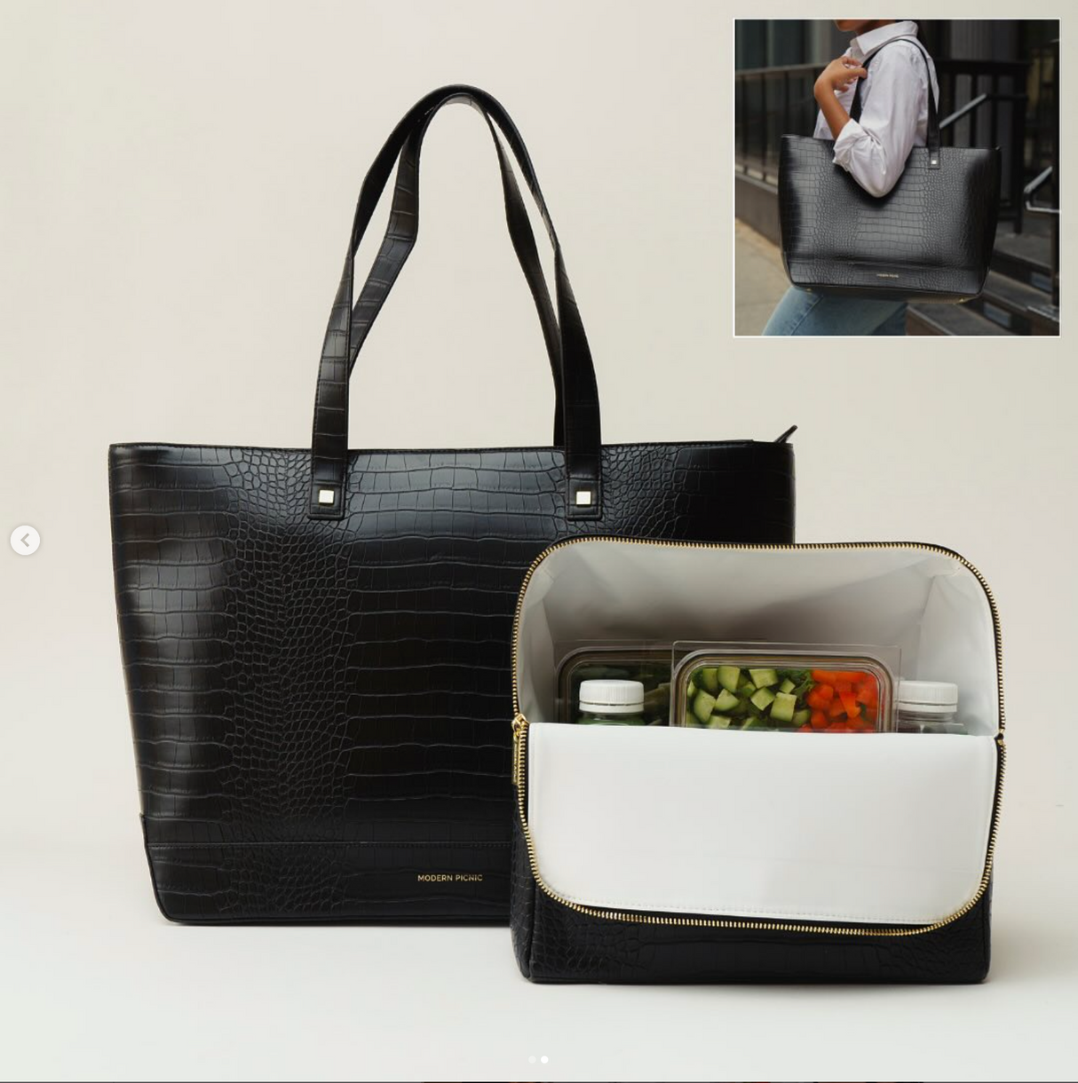 The Tote - Black | Designer Lunch Bags & Totes - Sumiye Co
