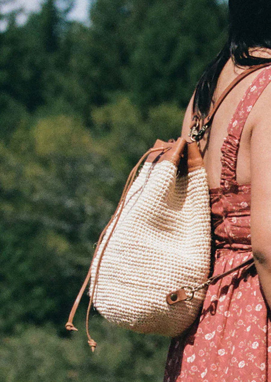 Transito Woven Mini Backpack - Natural - Sumiye Co