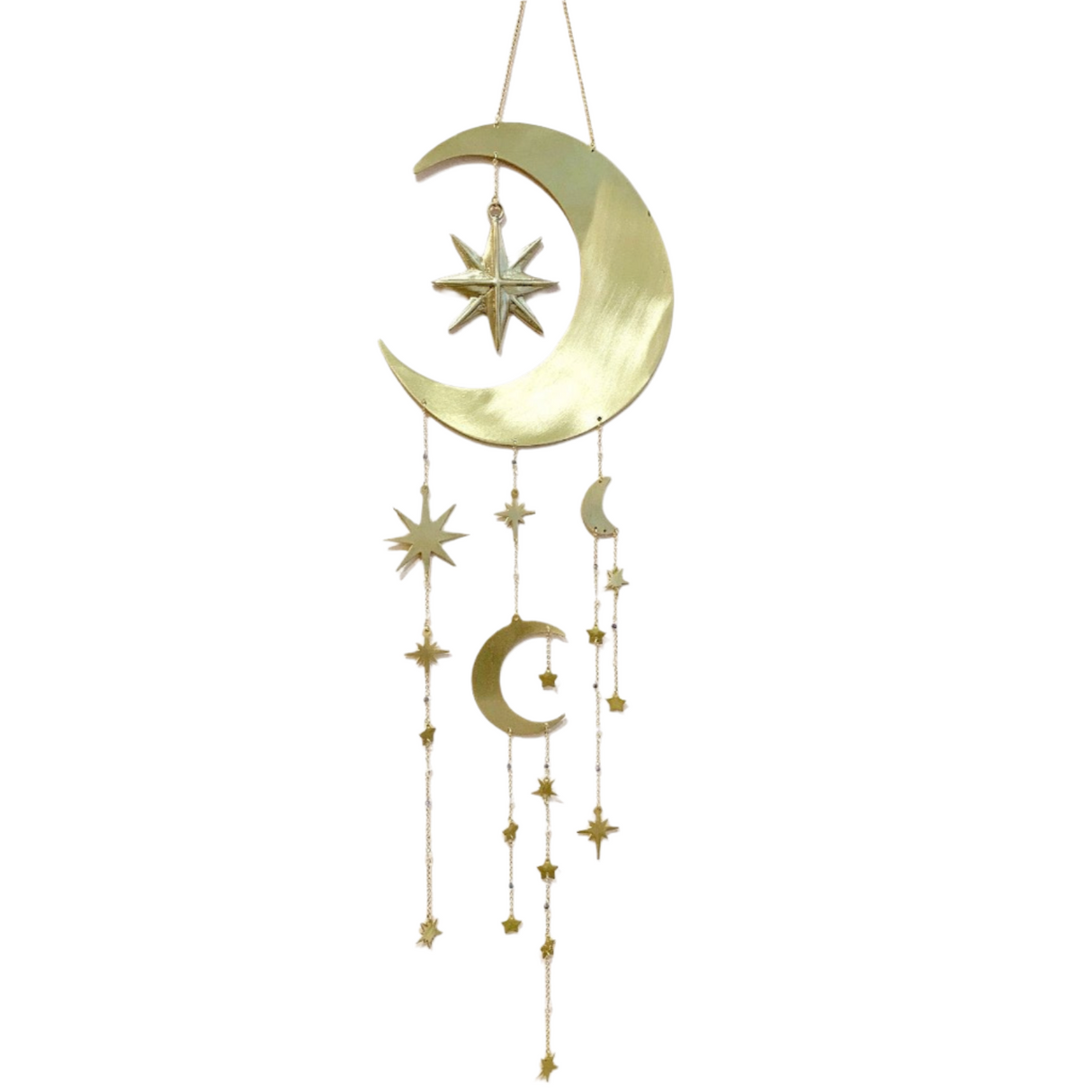 Starry Night Celestial Moon and Star Dreamcatcher - Sumiye Co