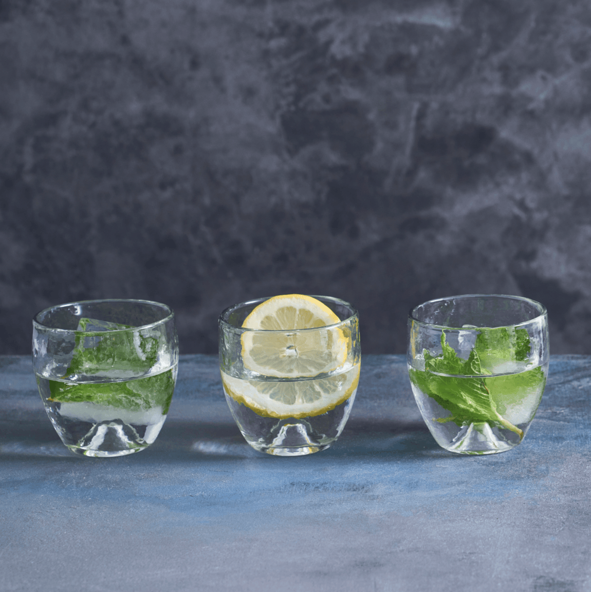 Pebbled Punt Glasses - Set of 4 - Sumiye Co