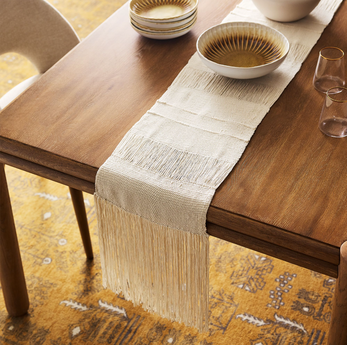 White Thread Table Runner | Colombia - Sumiye Co