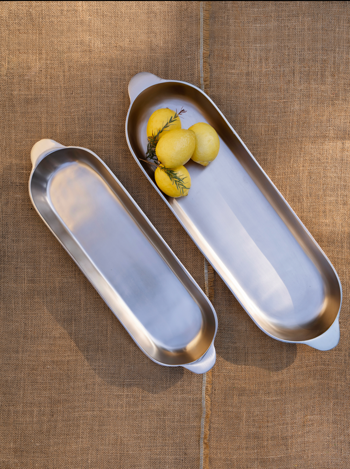 Nickel Long Trays Set of 2 - Sumiye Co