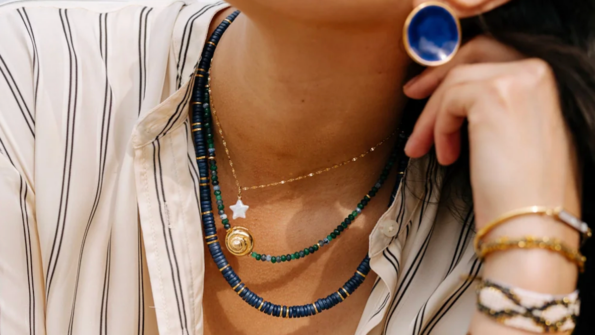 Casted Snail Agate Necklace