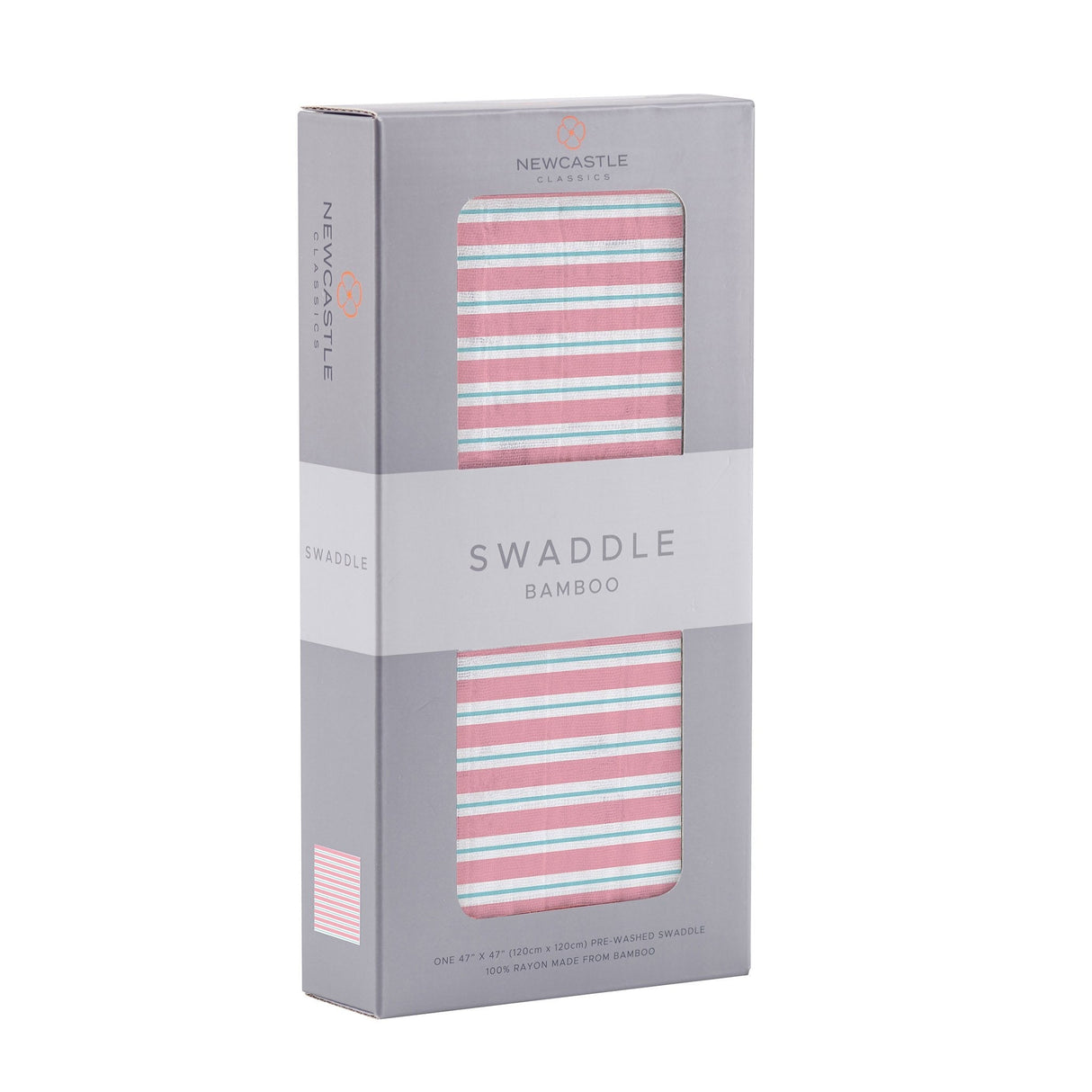 Candy Stripe Bamboo Muslin Swaddle-3