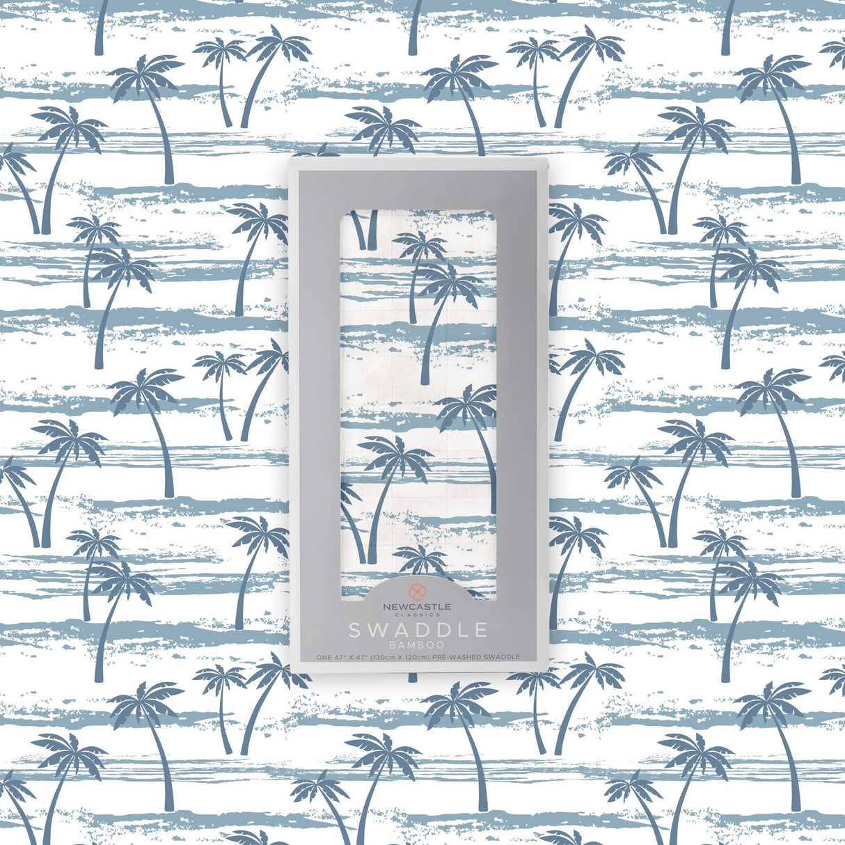 Ocean Palm Trees Bamboo Swaddle-4