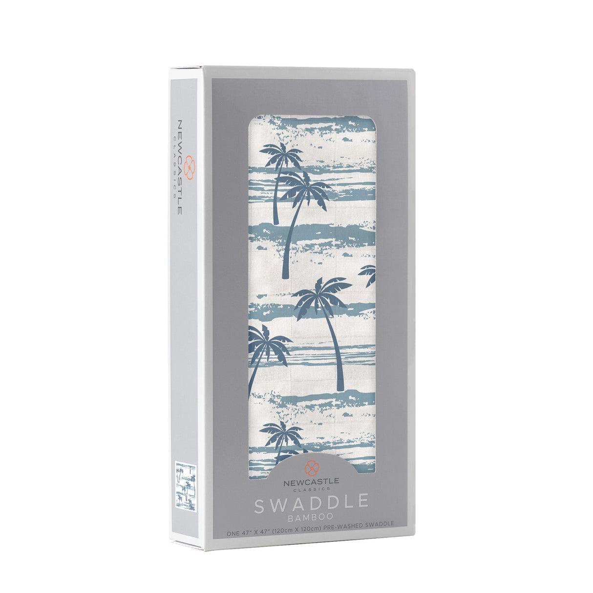 Ocean Palm Trees Bamboo Swaddle-1