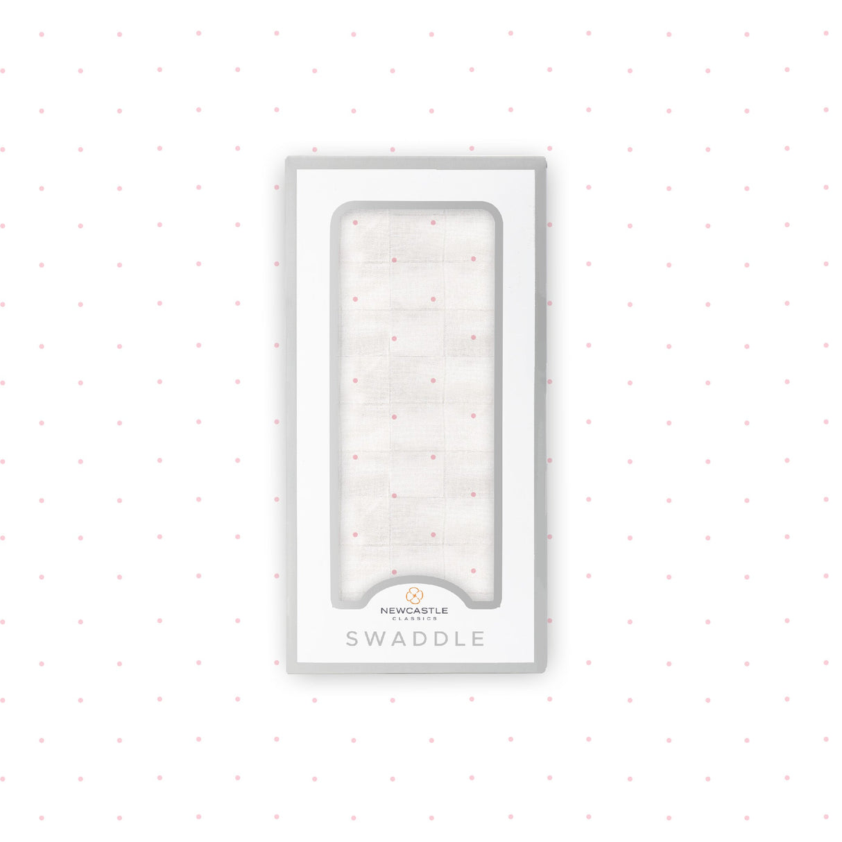 Pink Polka Dot Bamboo Muslin Swaddle-0