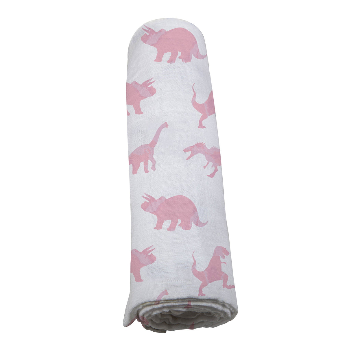 Pink Dinosaurs Bamboo Muslin Swaddle-4