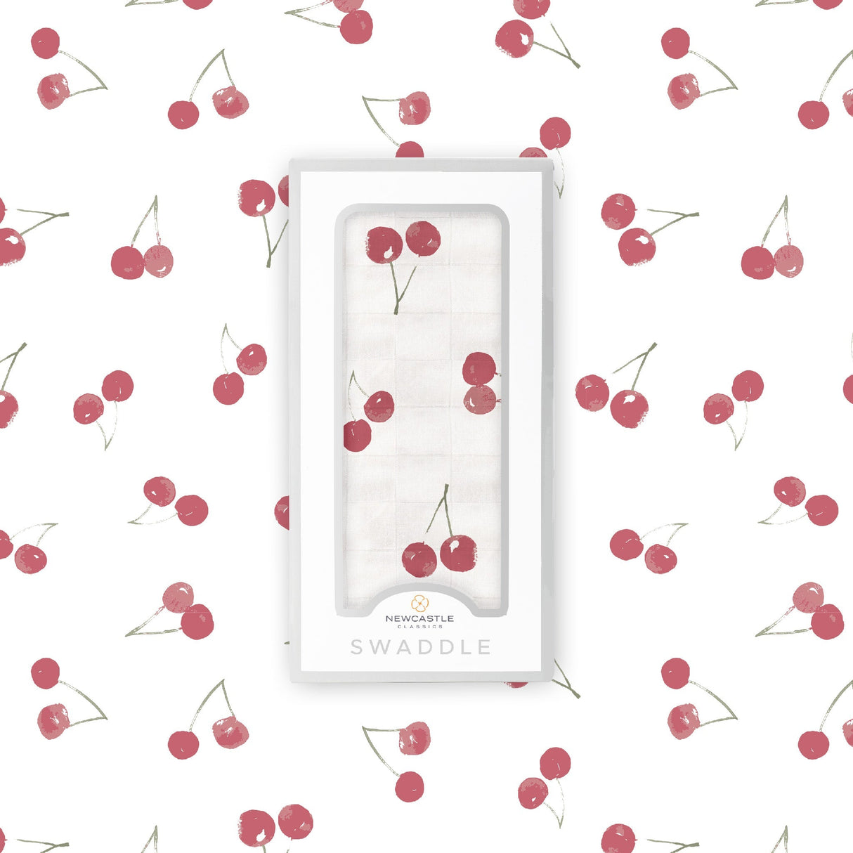 Sweetheart Cherry Bamboo Swaddle-4