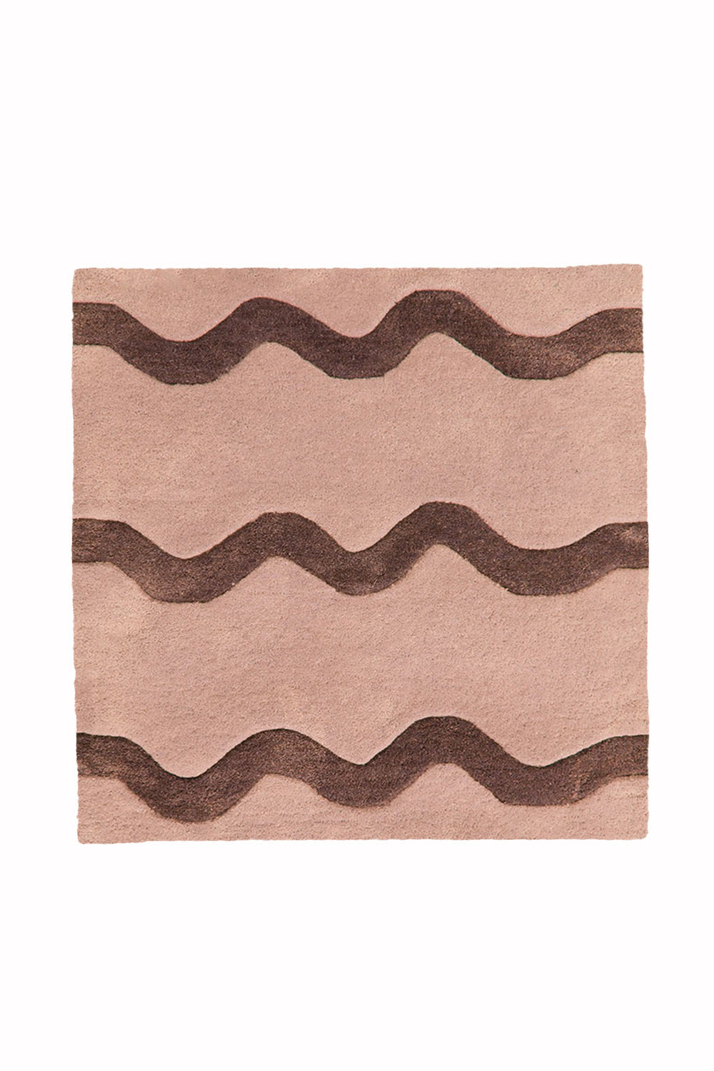 Squiggly Square Hand Tufted Wool Rug by JUBI