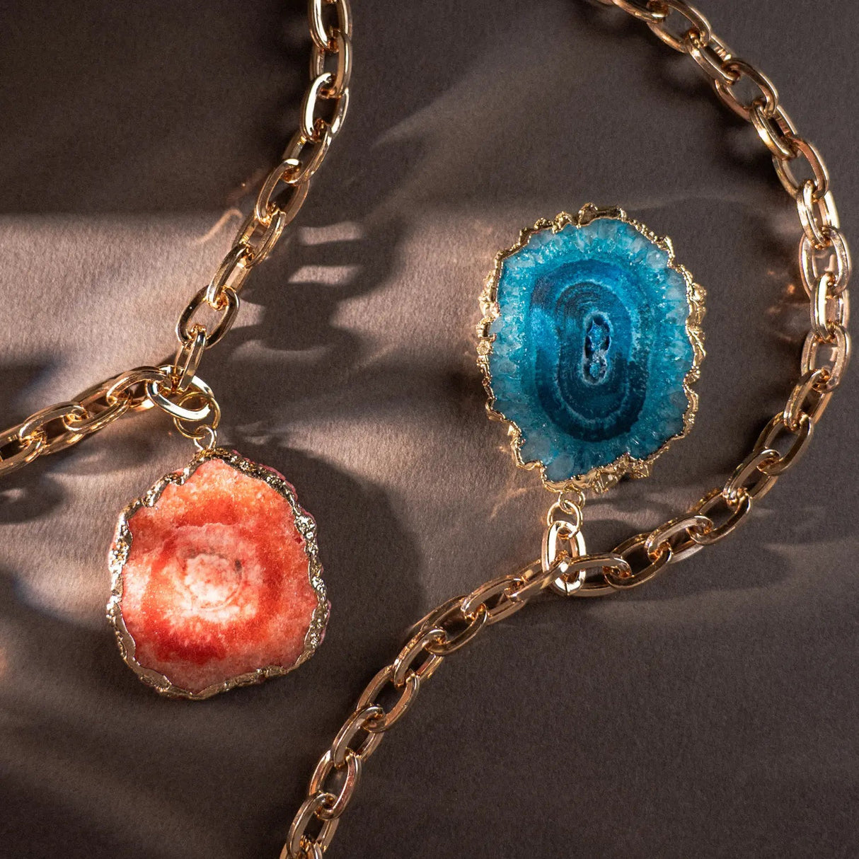 Statement Necklace with Natural Agate Phoebe`s