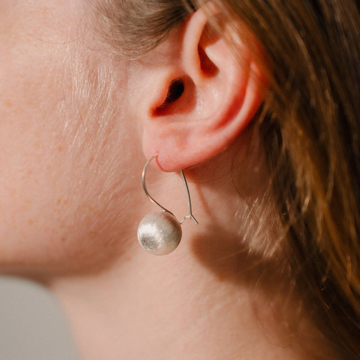 Sterling Silver Earrings, Ball Earrings, Valentine's Gift