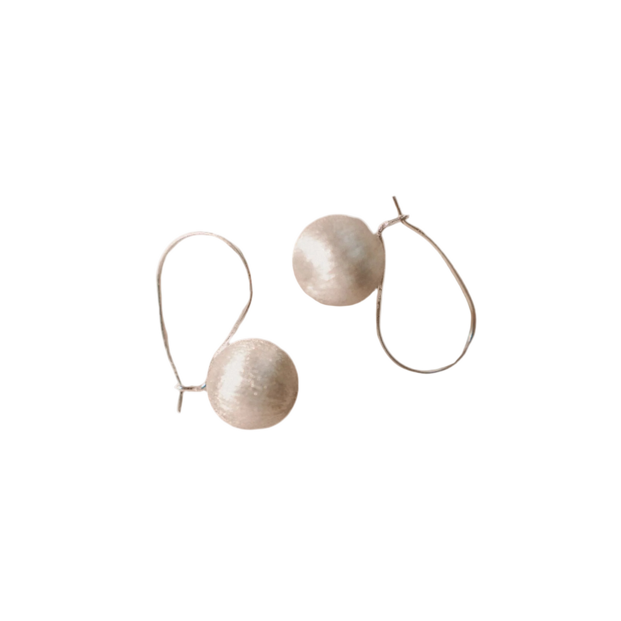 Sterling Silver Earrings, Ball Earrings by Phoebe`s - Sumiye Co