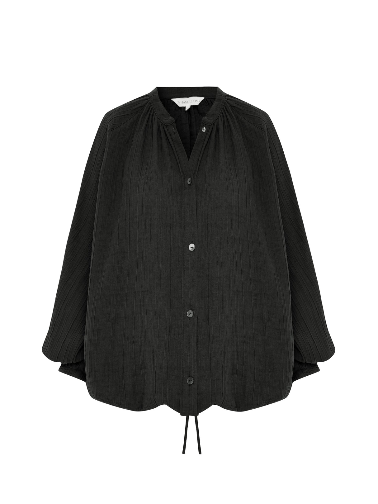 Kaya Buttoned Blouse - Charcoal - Sumiye Co