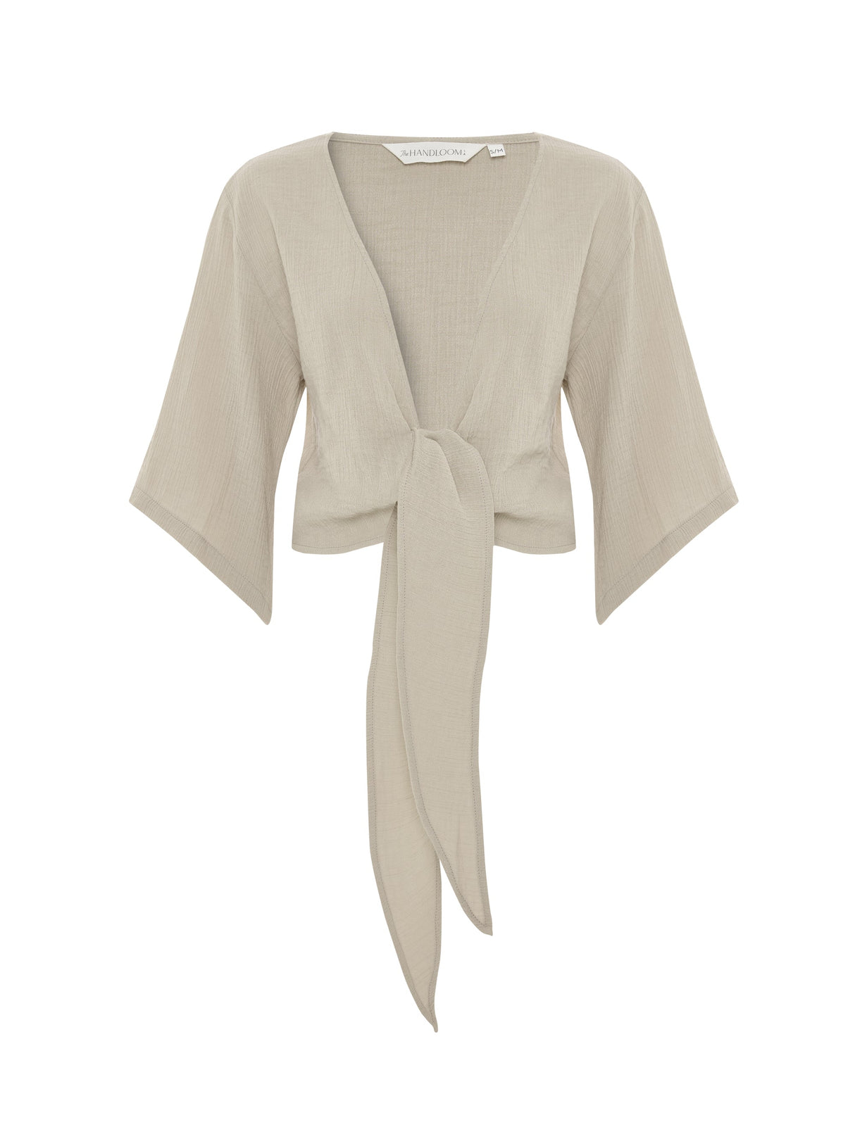 Aura Wrap Top - Oatmeal - Sumiye Co