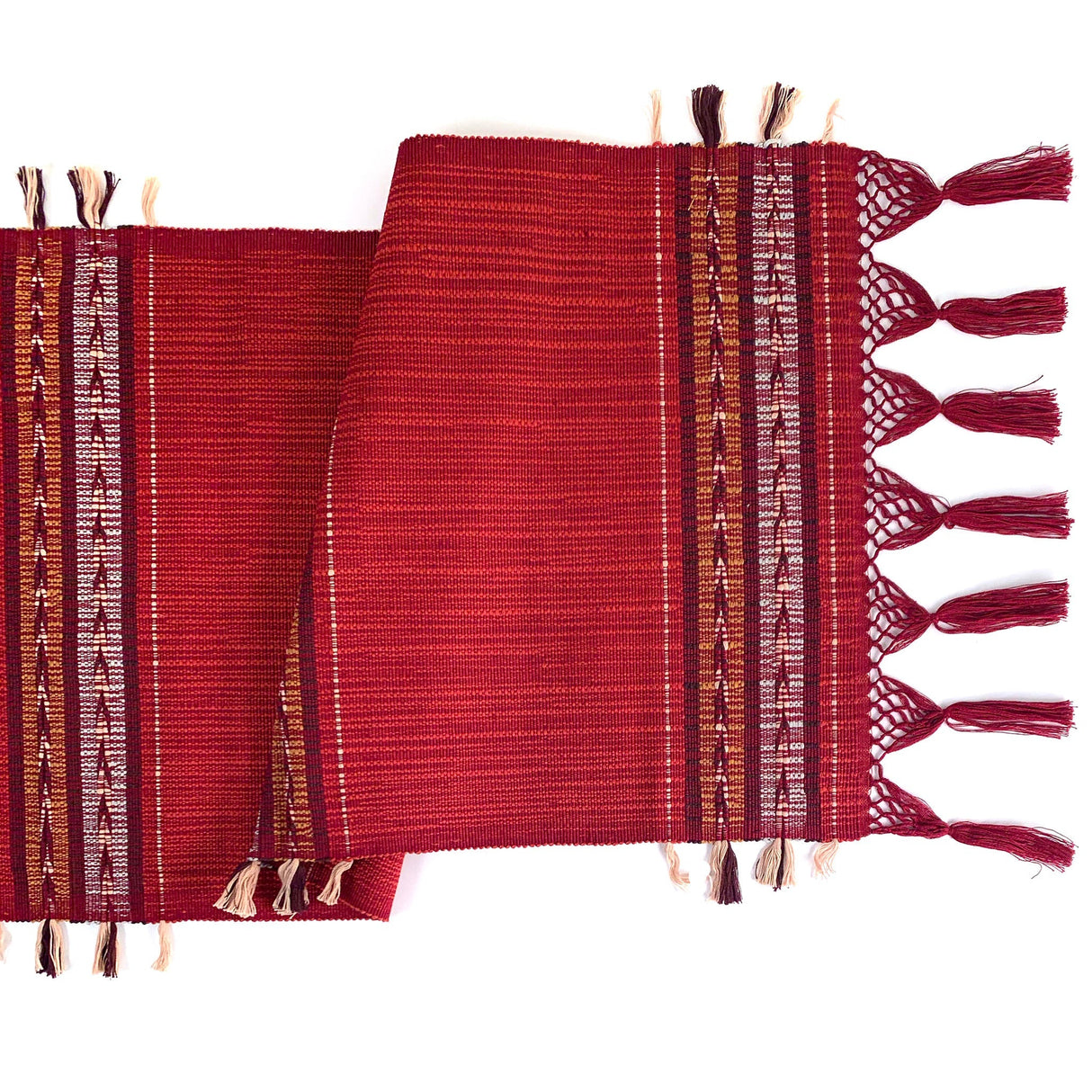 Handwoven Table Runner in Brick Arrow - Sumiye Co