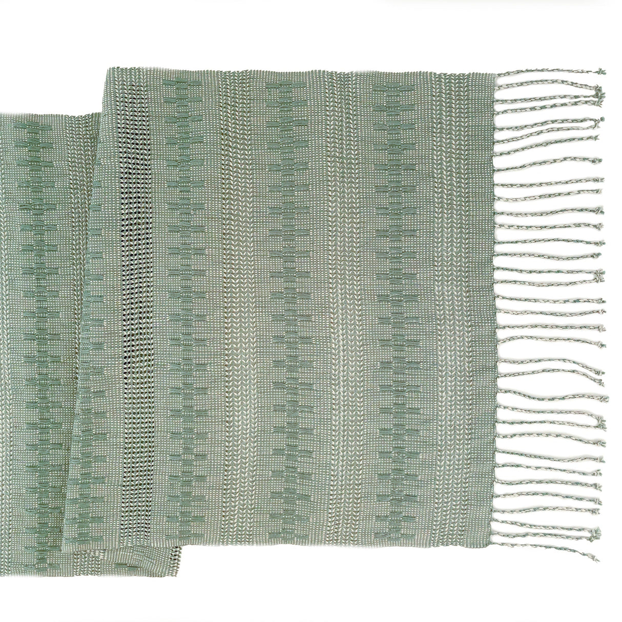 Calado Table Runner in Sage - Sumiye Co