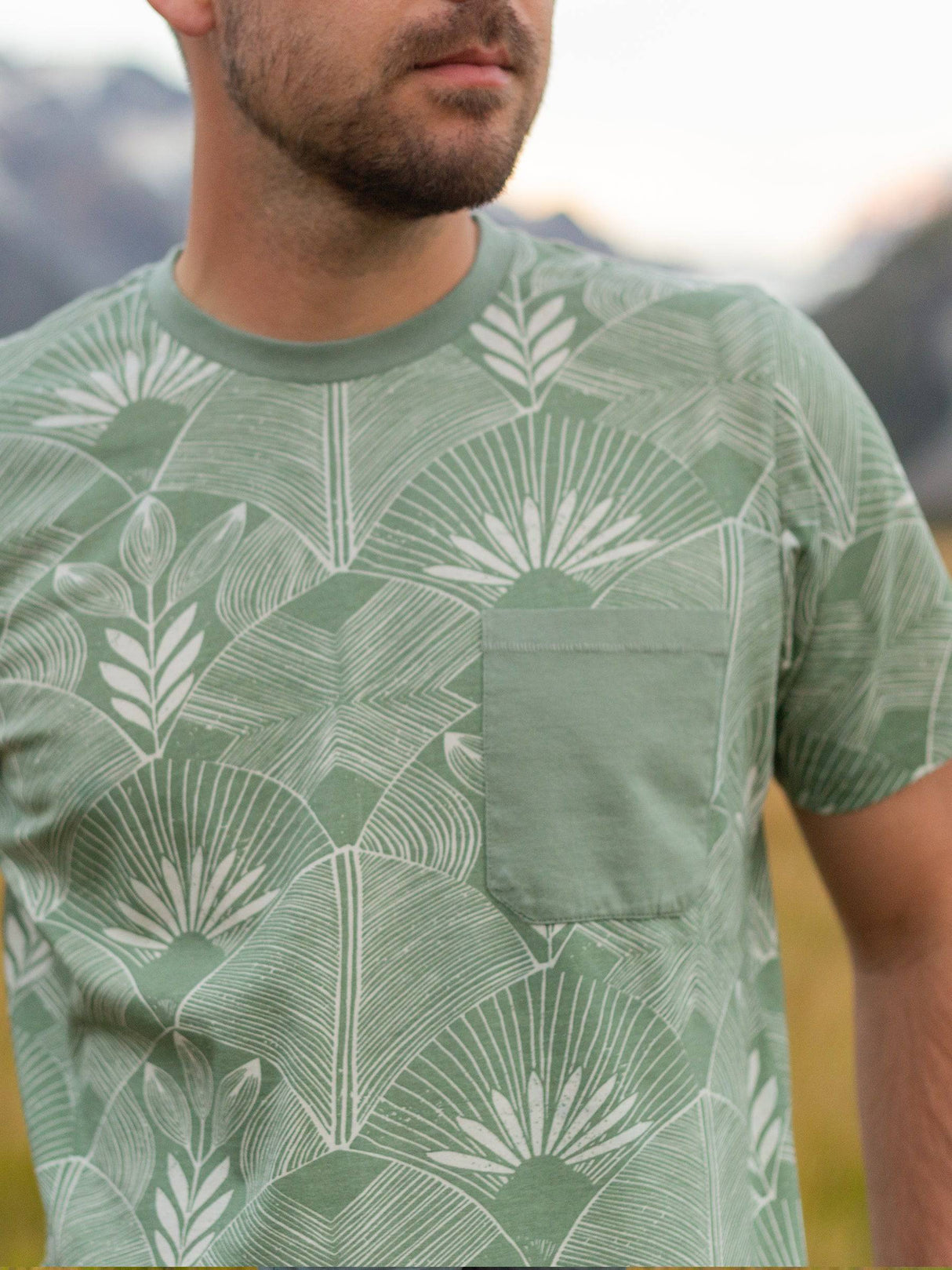 Deco Frond Pocket Tee - Sumiye Co