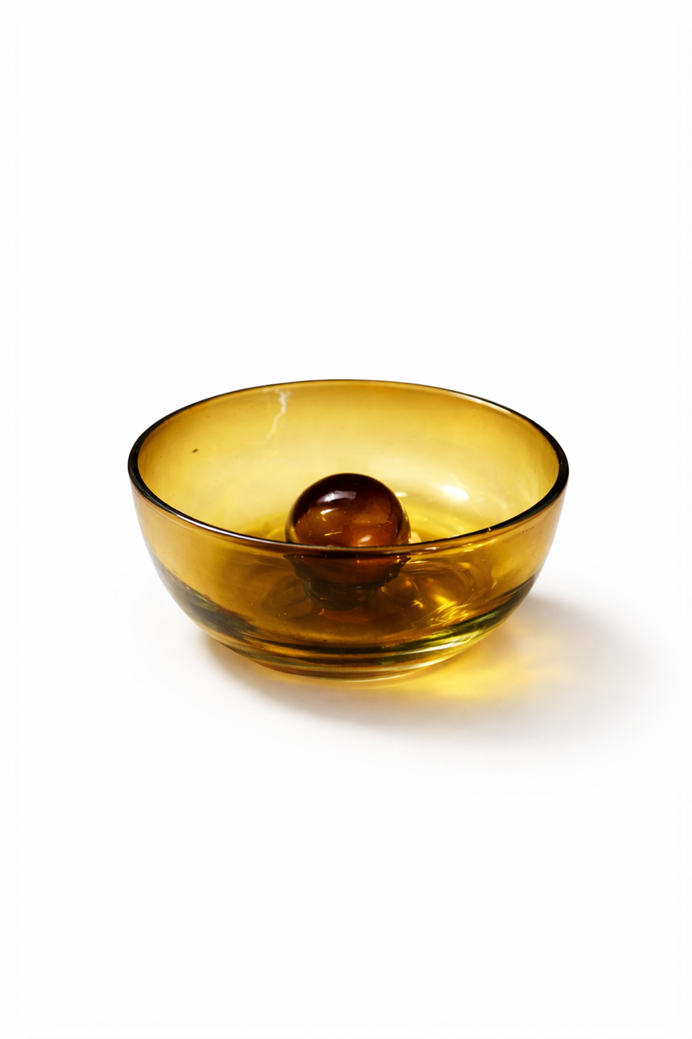 Tres Palos Amber Bowl | Artisanal Glasswork Decor