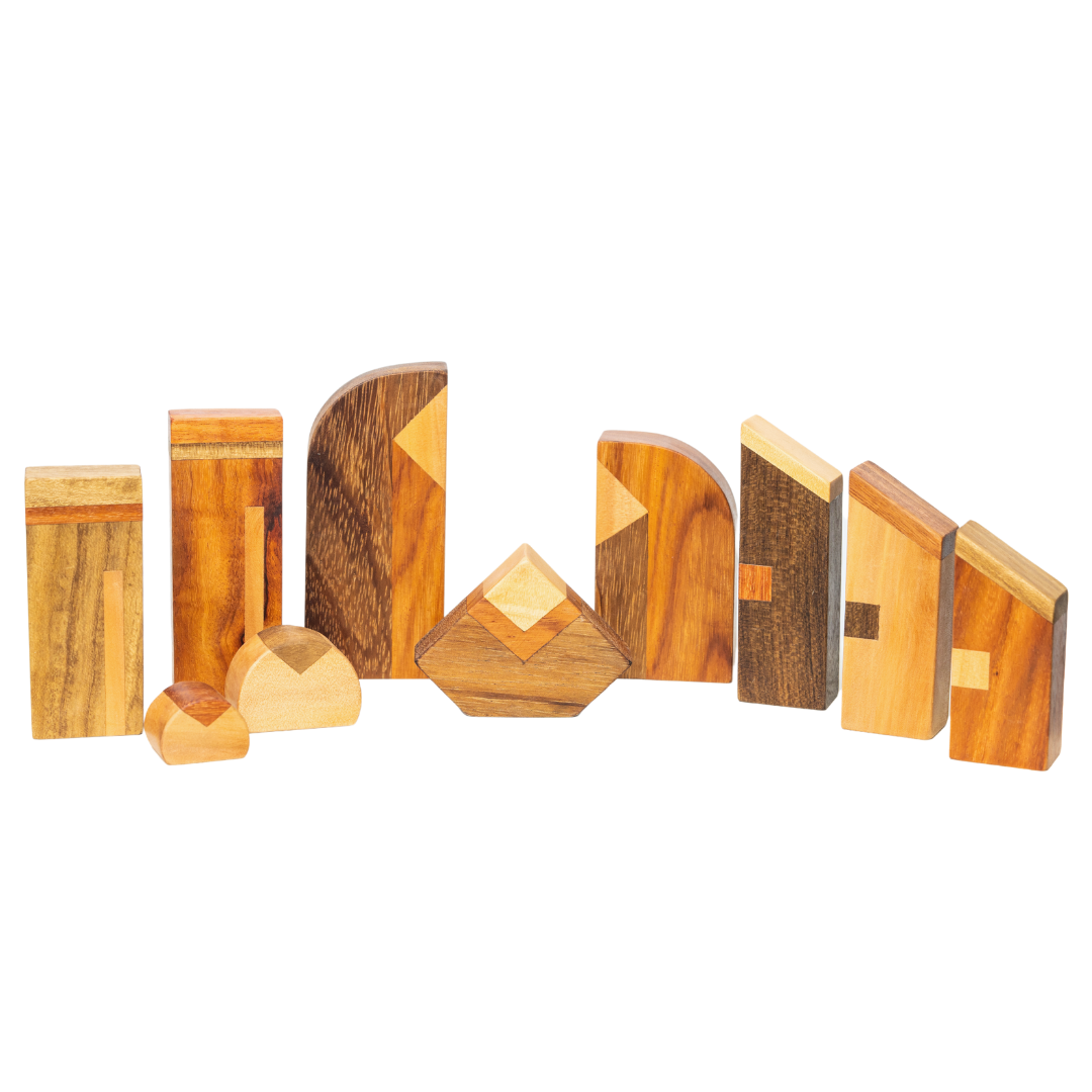 Modern Wood Nativity Scene - 10 piece - Sumiye Co