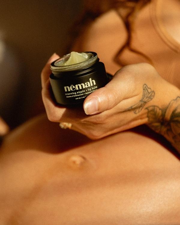 New Mom Set by Nēmah: Stretch Mark Cream, Body Oil, Scar Treatment, Nipple + Lip Balm