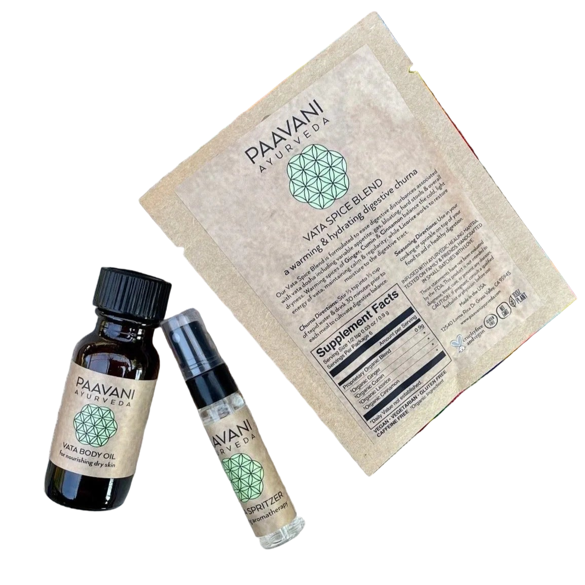 Vata Winter Sampler Kit | Ayurveda - Sumiye Co