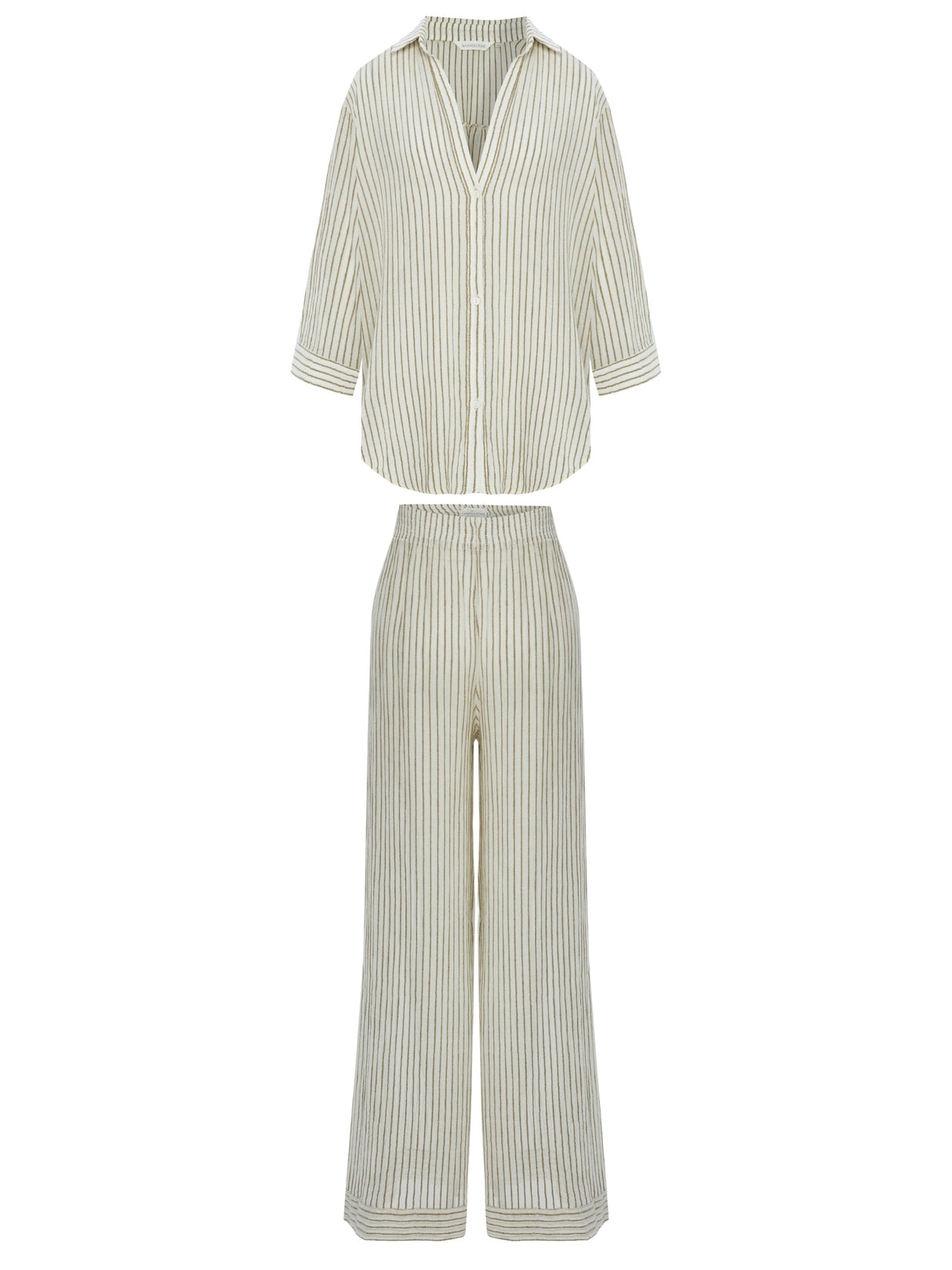Voyage Set - Khaki Green Stripes - Sumiye Co