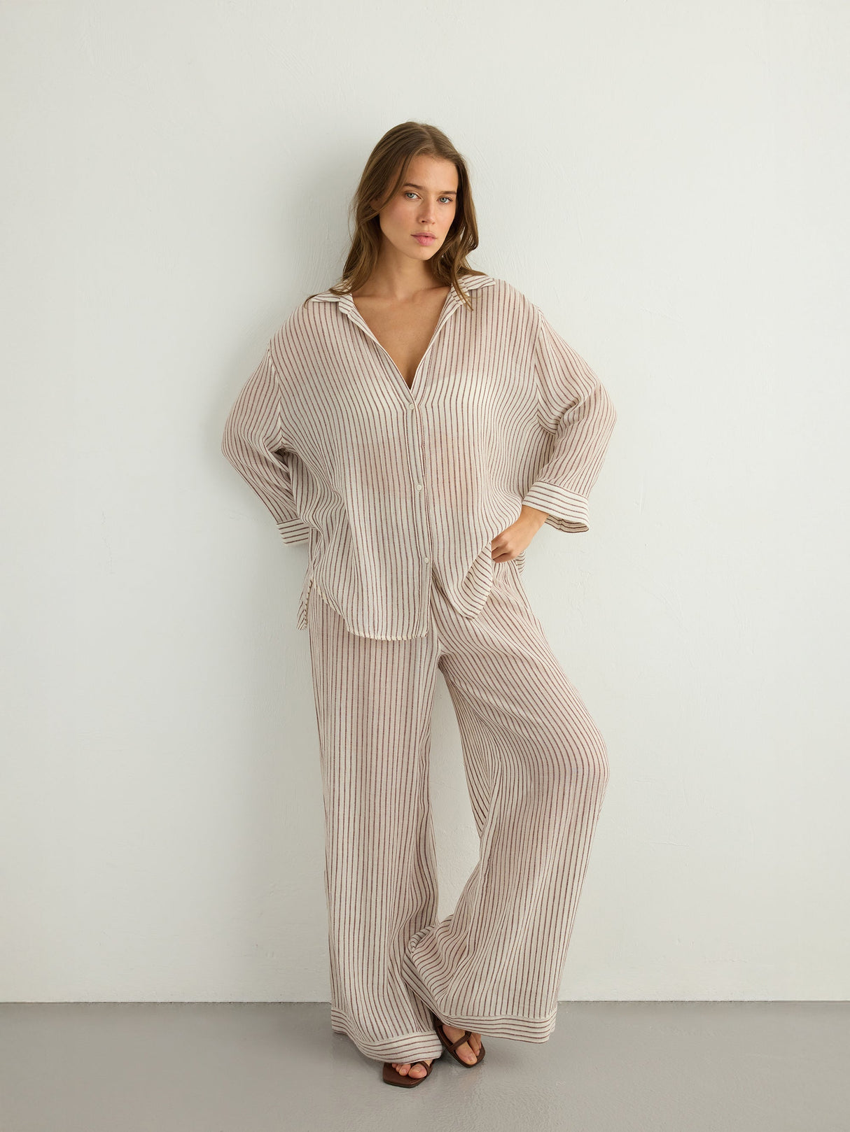 Voyage Set - Burgundy Stripes by The Handloom - Sumiye Co