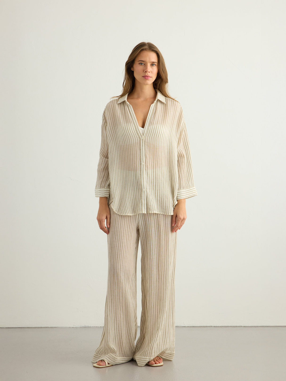 Voyage Set - Khaki Green Stripes - Sumiye Co