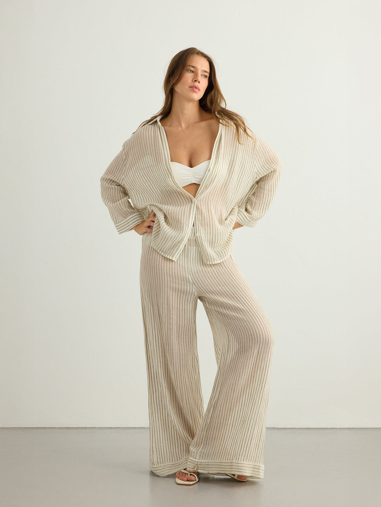 Voyage Set - Khaki Green Stripes - Sumiye Co